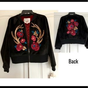 🤩BNCI FLORAL Velvet BOMBER JACKET|Women|Size S